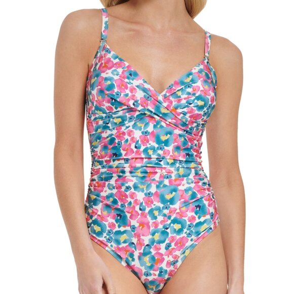 Calvin Klein  Twist Tummy-Control One-Piece Swimsuit - Picture 1 of 13
